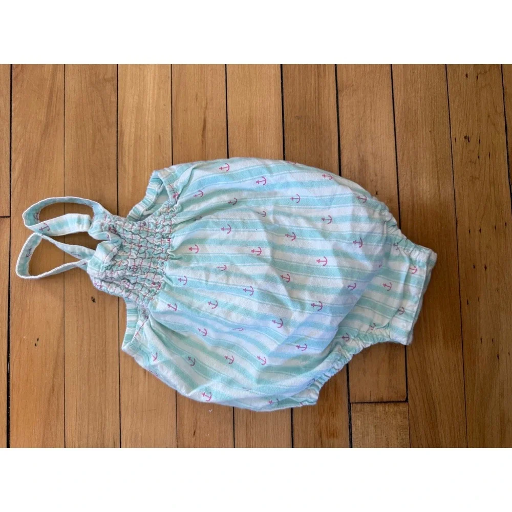 Hatley striped anchor print bubble romper‎